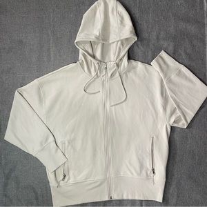 Old Navy Active Dynamic Fleece Zip Up Hoodie Sweater - Cream XL